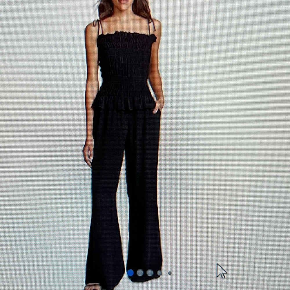 Tory Burch jumpsuit in black silk crepe de chine.